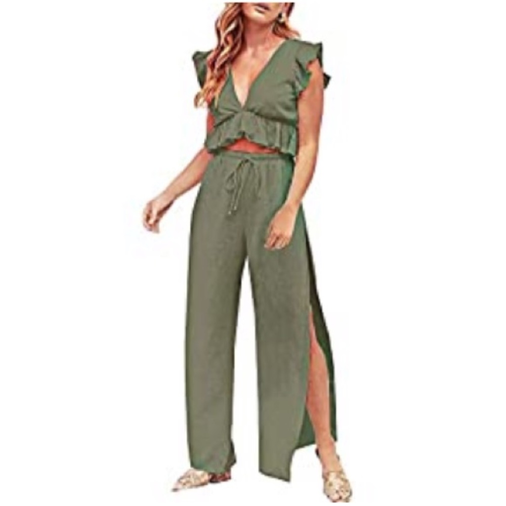 FANCYINN Amazon Crop top & pants outfit set